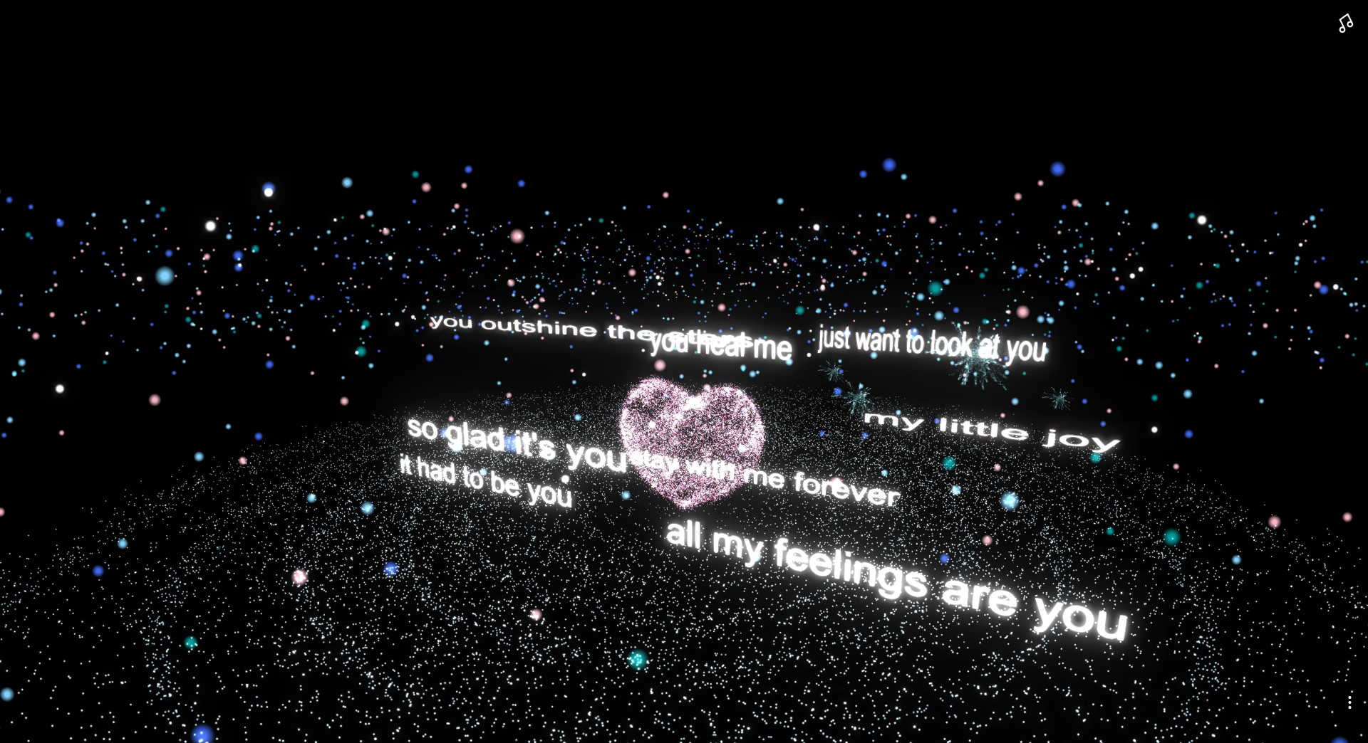 3D Particle Heart Romantic Confession